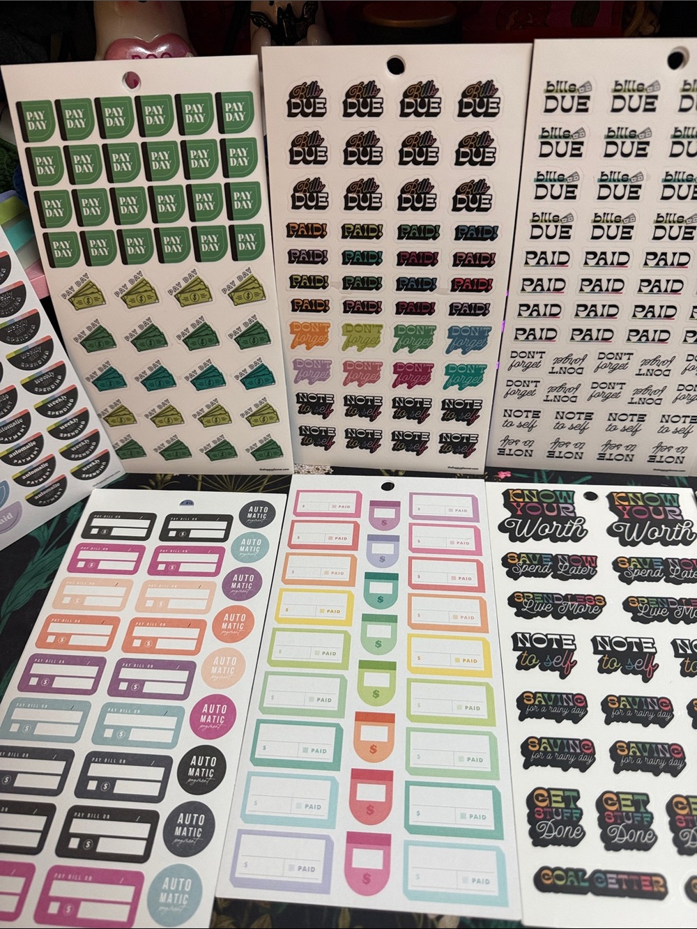 Happy Planner - Budget themed random sticker bundle - SEE PICS - Picture 2 of 13